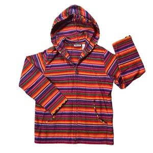 Vintage 90s/Y2K Chico’s Design Zip Up Multi Color Rainbow Hoodie